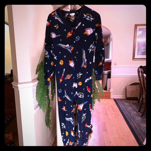 space footie pajamas